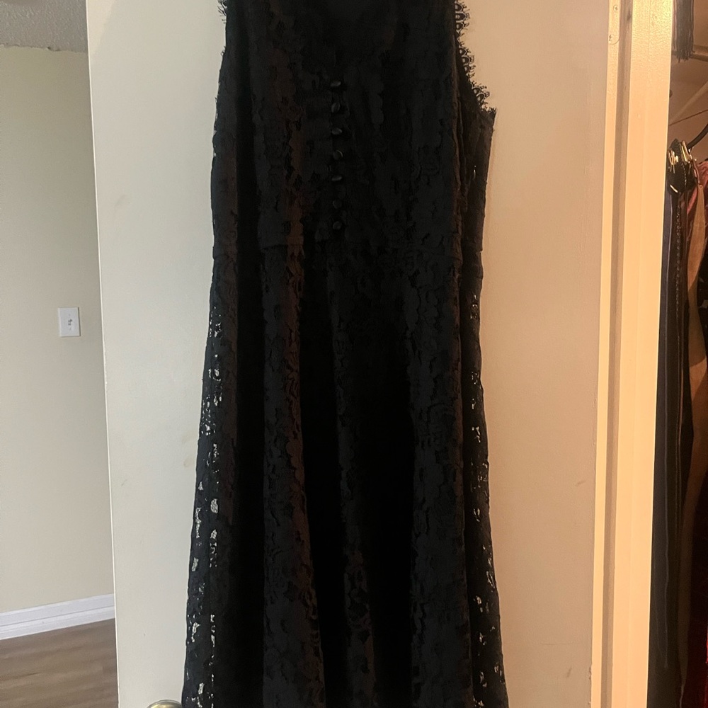 Talbots Black Strapless Cocktail Gown